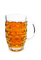 Beer glasses isolated on the white background