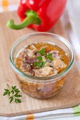 Aspic with parsley