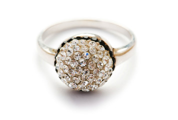 Jewellery ring isolated on the white background
