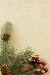 fir branch holly accent corner