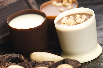 chocolates with sweet almonds