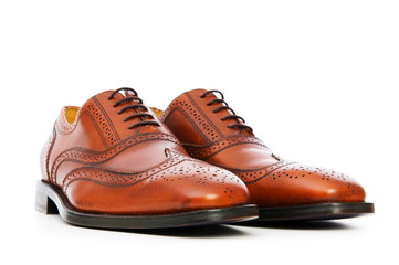 Male shoes isolated on the white background