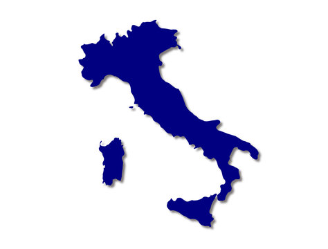 carte italie vierge bleue