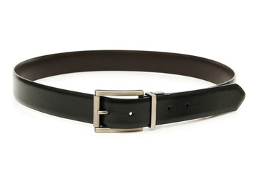 Leather belt isolated on the white background