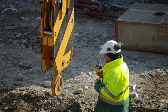 ouvrier sur un chantier