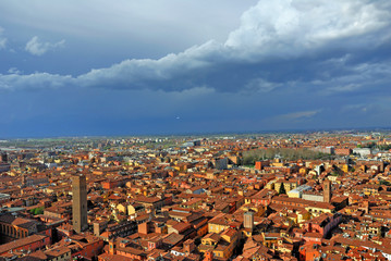 Italy, Bologna aerial view