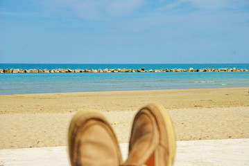 Fototapeta premium relax con vista mare