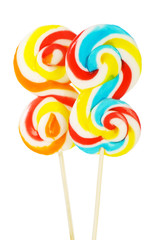 Colourful lollipop isolated on the white background