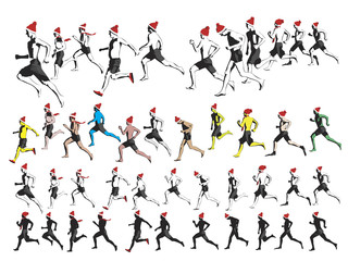 new year runners collection, easy to edit