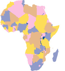vector map of africa