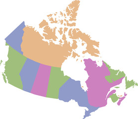 Canadian vector map