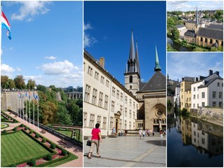 Obraz premium Promenade dans la ville de Luxembourg