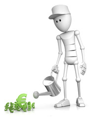 3d figur giesst euro symbole