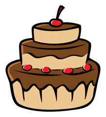 chocolate cake cherries