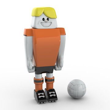 3D Football Player - Team Netherlands