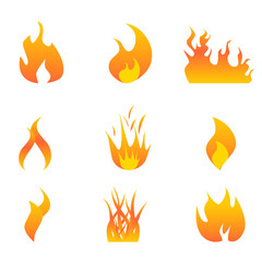 Flames icon set