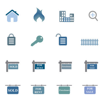 Real Estate Symbols Icon Set