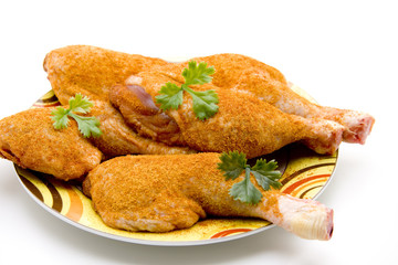 Hähnchenschenkel mit Kräuter