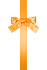 golden vertical ribbon with bow