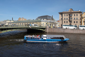 Naklejka premium Russia, St. Petersburg. Fontanka Rriver