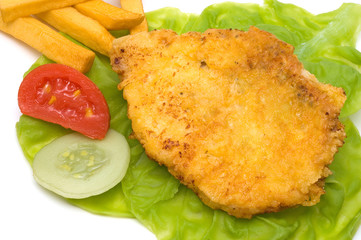 Schnitzel im Käse-Mantel