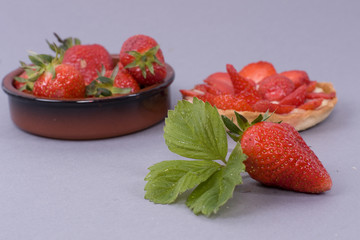fraises et dessert à base de fraises