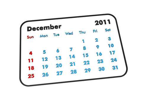 December 2011 calendar