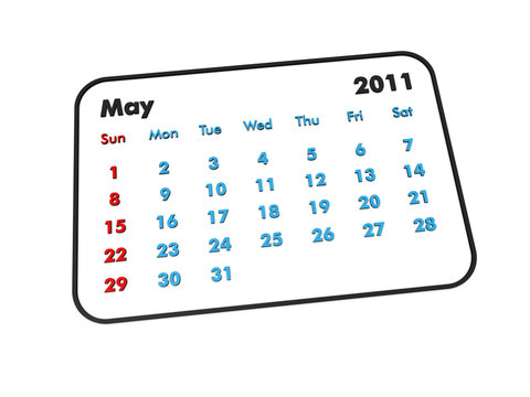 May 2011 calendar
