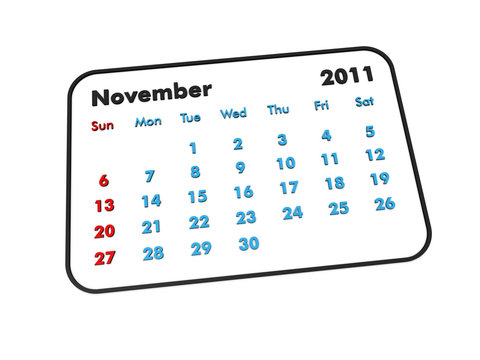 November 2011 calendar