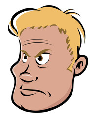 upset expression male