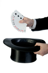 Magician and cards