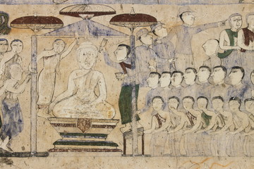 Painting on the wall of temple