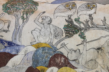 Painting on the wall of temple