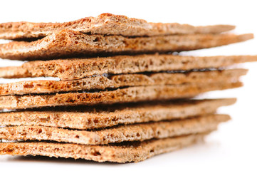 crisp bread isolated on white