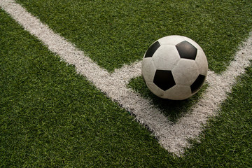 Fake grass soccer field