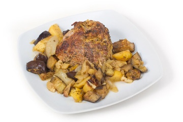 Schweinerollbraten mit Gemüse