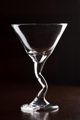 Empty martini glass
