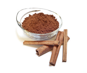 cocoa and cinnamon