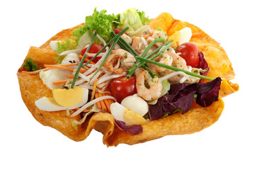 Salat mit Shrimps