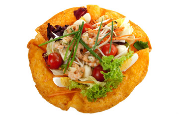 Salat mit Shrimps