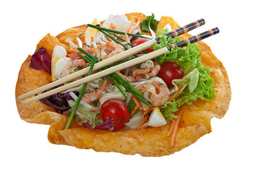 Salat mit Shrimps