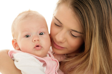 Mother with newborn baby