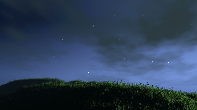 stars twinkle in night sky, time lapse.
