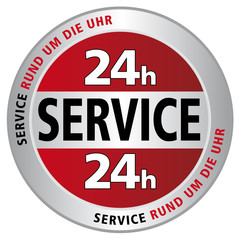 Fototapeta na wymiar 24h - Service - Service rund um die Uhr