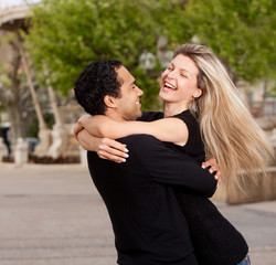 Obraz premium Happy Excited Couple