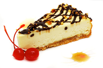 Gourmet slice of cheesecake