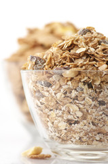 Breakfast cereal in bowls