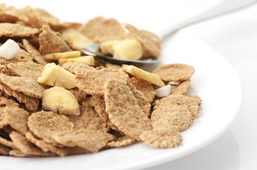 Breakfast cereal in plate