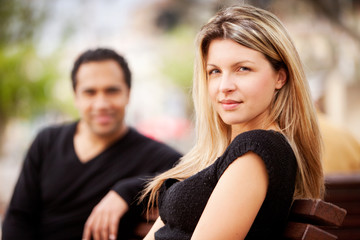 Fototapeta premium Happy French Woman