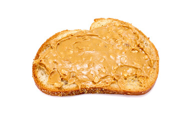 crunchy peanut butter on bread